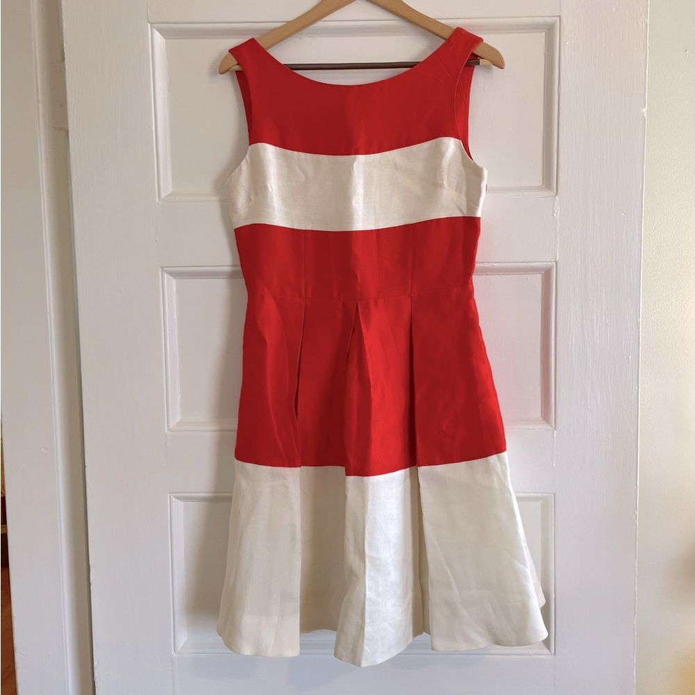 KATE SPADE Gayle Color Block Silk Blend Fit & Flare Dress - Women’s Size 4 - Picture 5 of 9